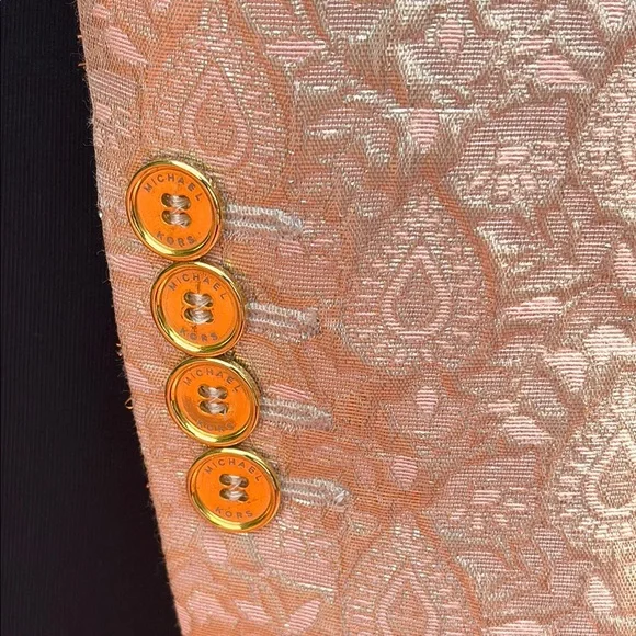 MICHAEL Michael Kors Cream Tailored Blazer pale, pink and white gold - Picture 5 of 16